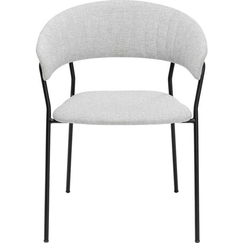 Chair with Armrest Belle Light Grey